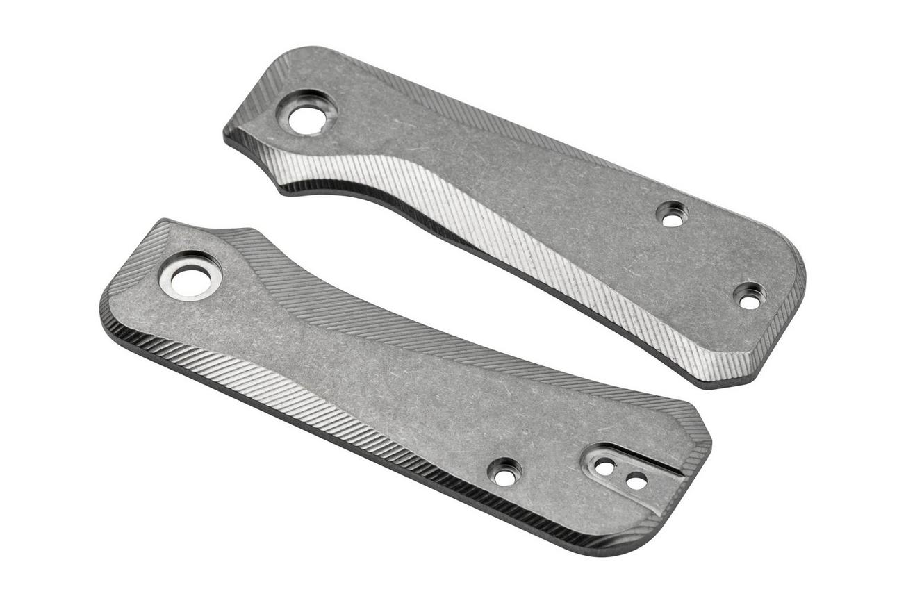 Flytanium Civivi Baby Banter FLY-1227S Stonewashed Titanium Scales