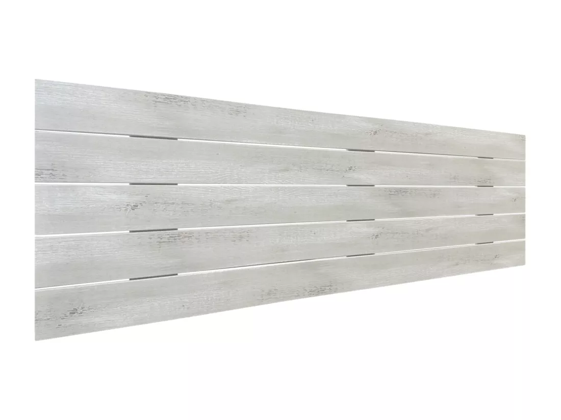 DHOME Tête de lit en bois recyclé MDF Palet Style Horizontal 160x46cm Lits 150/160 - BlancoMadera