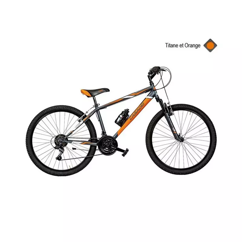 Vélo CASADEI mtb 26 stark 18v h48 titane orange