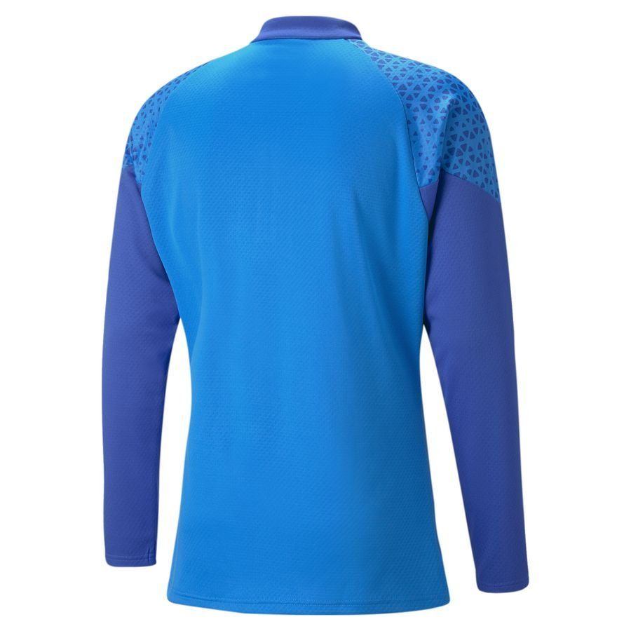 PUMA Maillot d'Entraînement teamCUP Fermeture Éclair 1/4 - Bleu