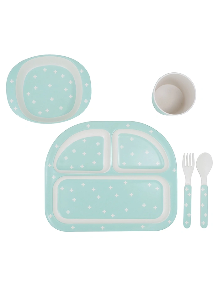 Geschirrset KREUZE 5-teilig in mint