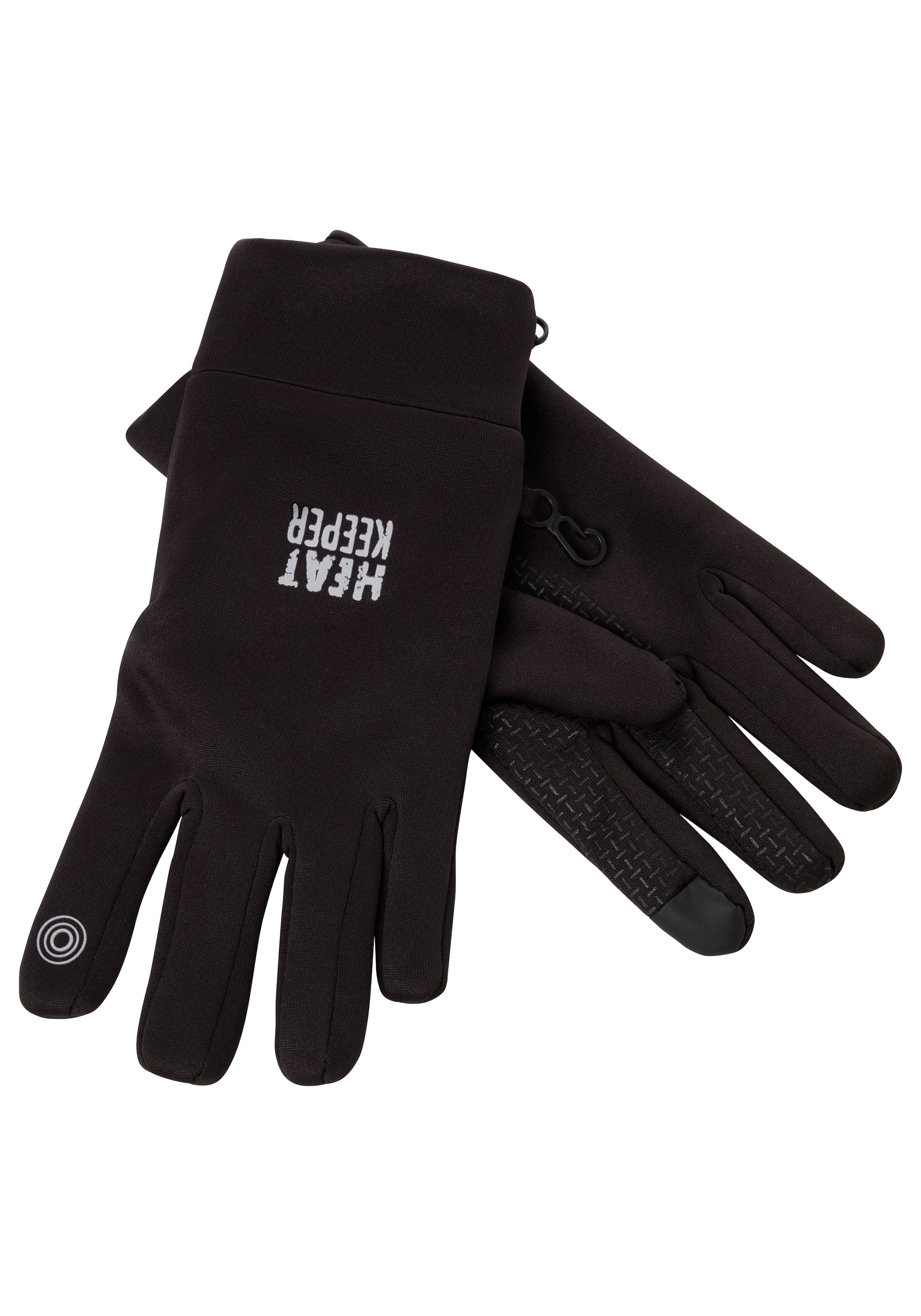 Heatkeeper Fleecehandschuhe , mit Silikon-Finish an der Handfläche und I-Touch-Profile an Daumen