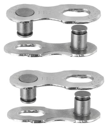 Attache Rapide KMC Missing Link 11R EPT KMC 11V Argent (x2)