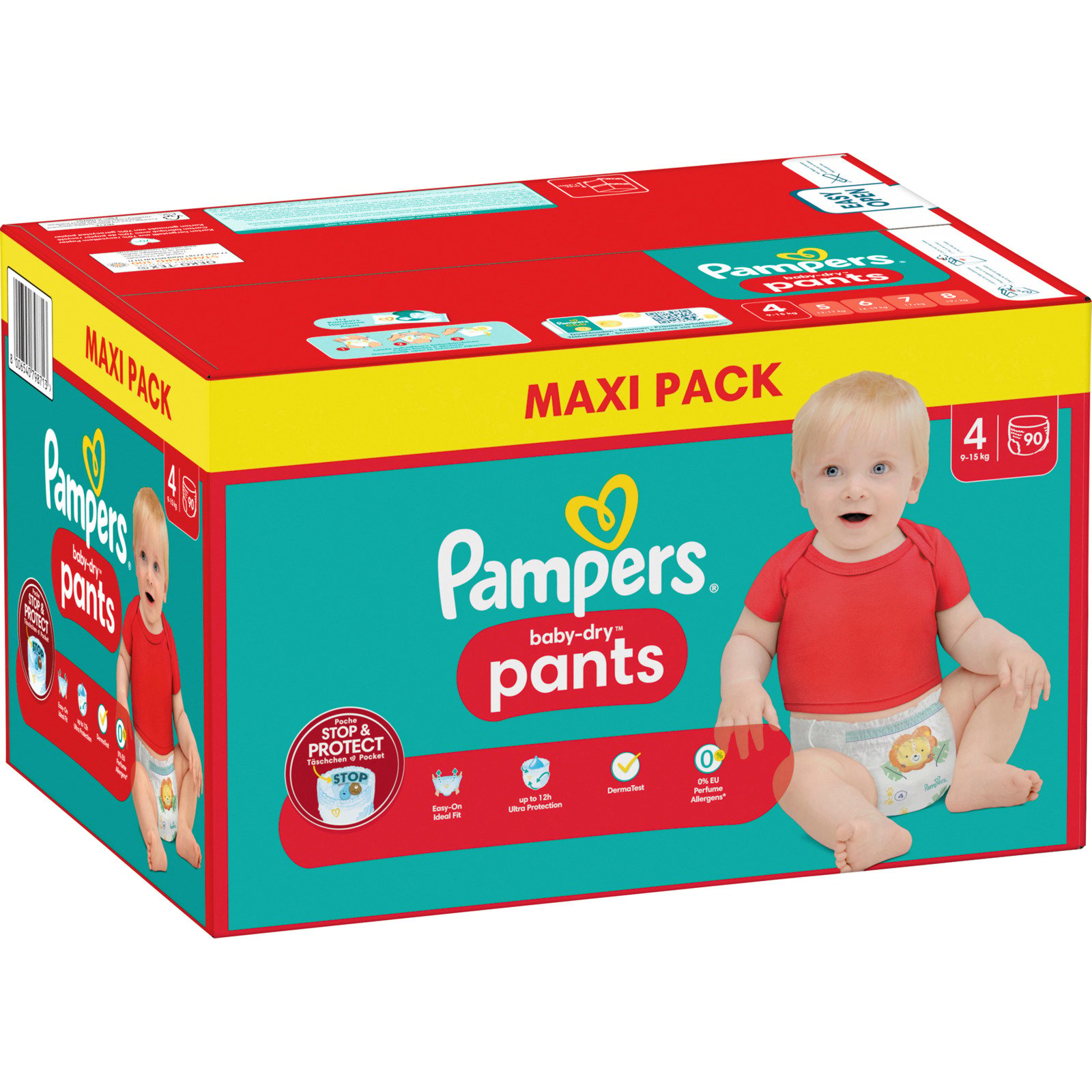 Pampers Baby Dry Pants Gr. 4 9-15 kg Maxi Pack 90 Stück