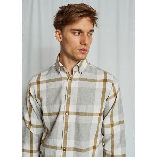 Bruun & Stengade Triton Skjorte, Light Grey, XXL