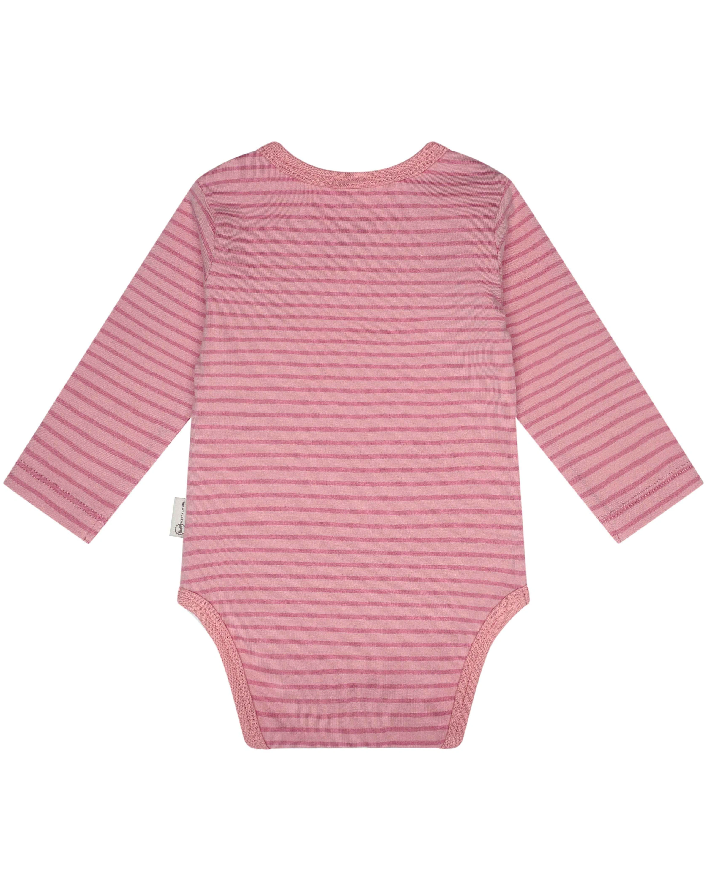 Langarm-Body SAGA geringelt in bridal rose