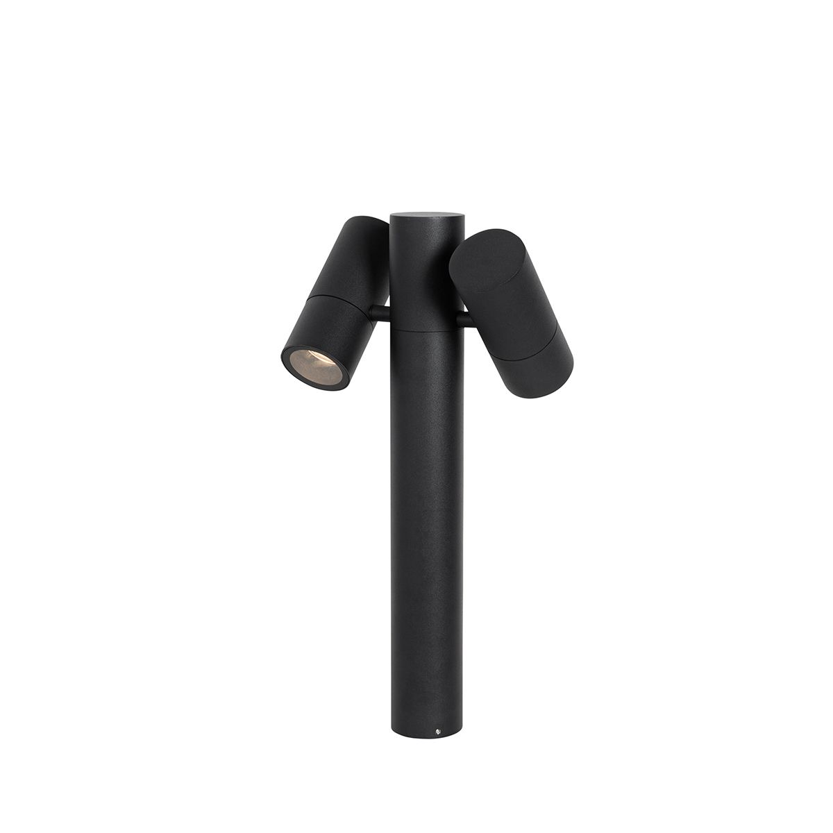 Buitenlamp zwart met grondpin en kabelmof 50cm 2-lichts IP44 - Duo Deluxe