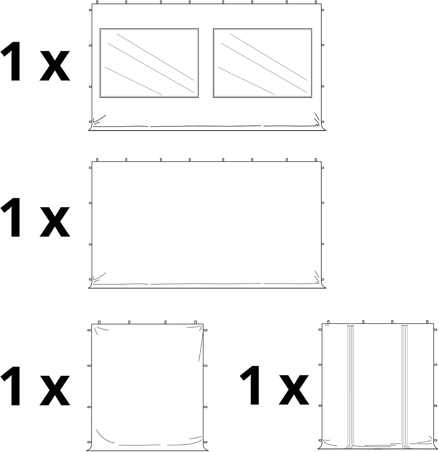 TOOLPORT Faltpavillon Faltzelt Pavillon 3x6m - 4 Seitenteile Aluminium 32mm Partyzelt 700N blau
