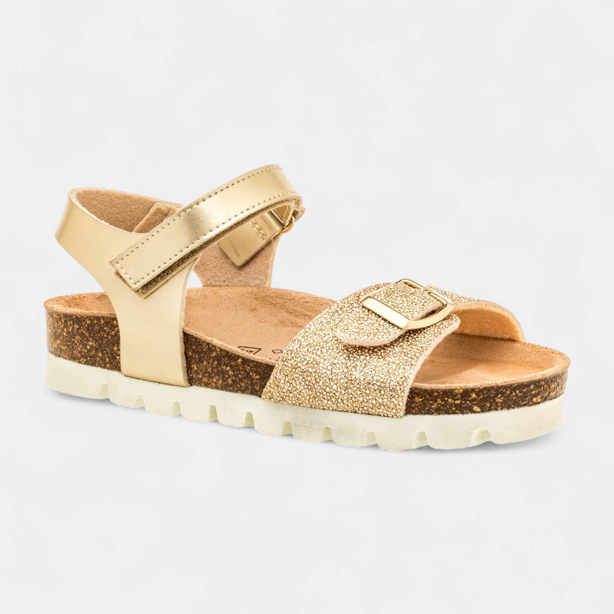 Mules semelle liège Fille or