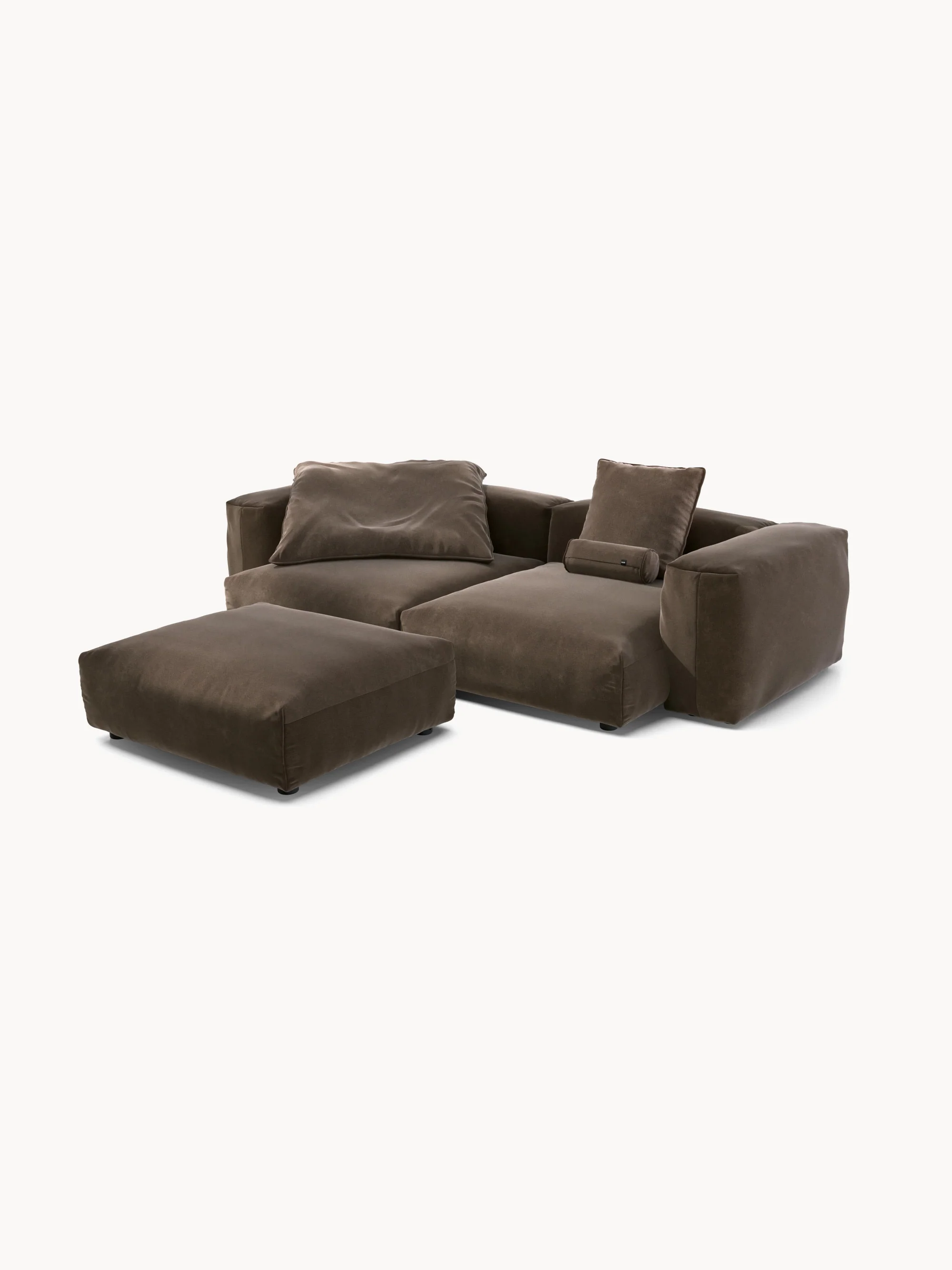Modulaire hoekbank Vetsak (3-zits) van fluweel
