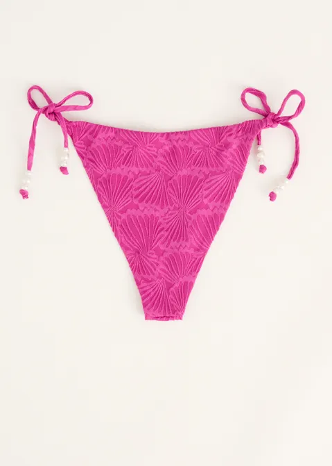 Bikini broekje jacquard paars (FUCHSIA)