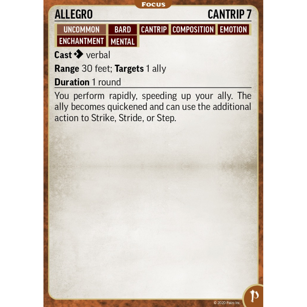 Pathfinder Second Edition - Focus Cards