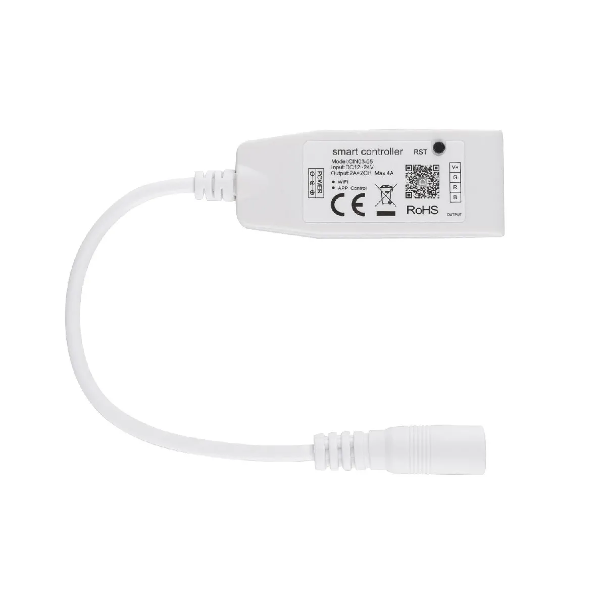 Ledkia Mini Contrôleur Ruban LED RGB WiFi Blanc