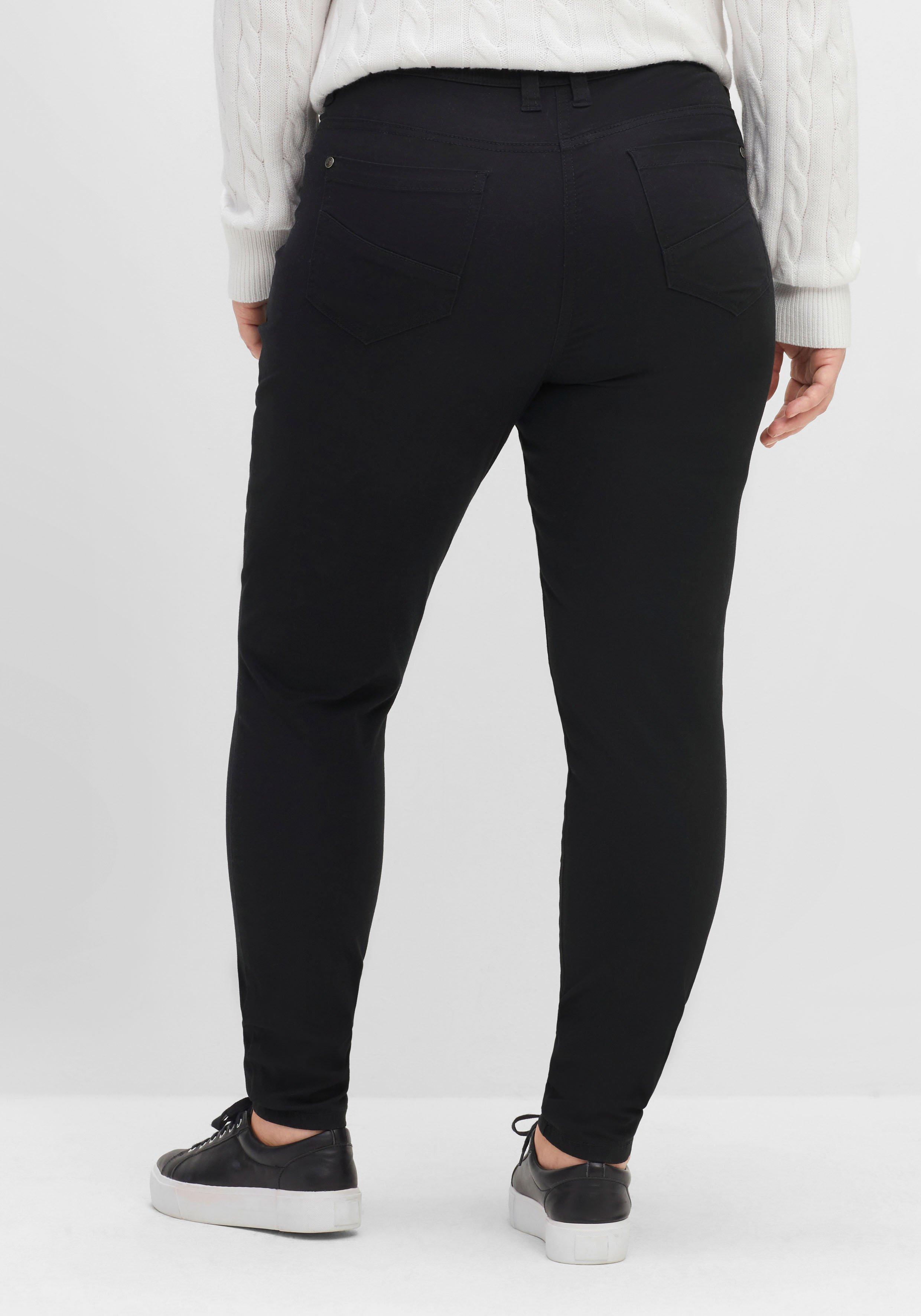 Skinny Twillhose mit Gummibund