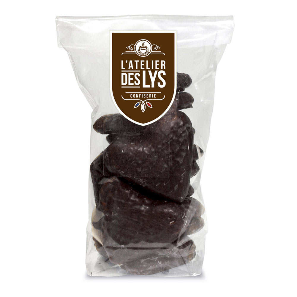 Coeur de guimauve enrobé de chocolat noir