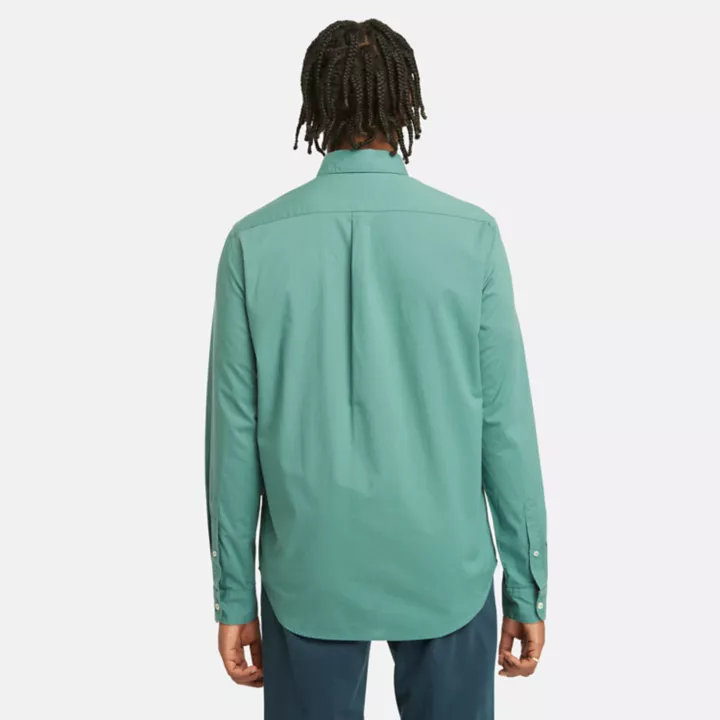 Chemise en popeline pour homme en bleu sarcelle
