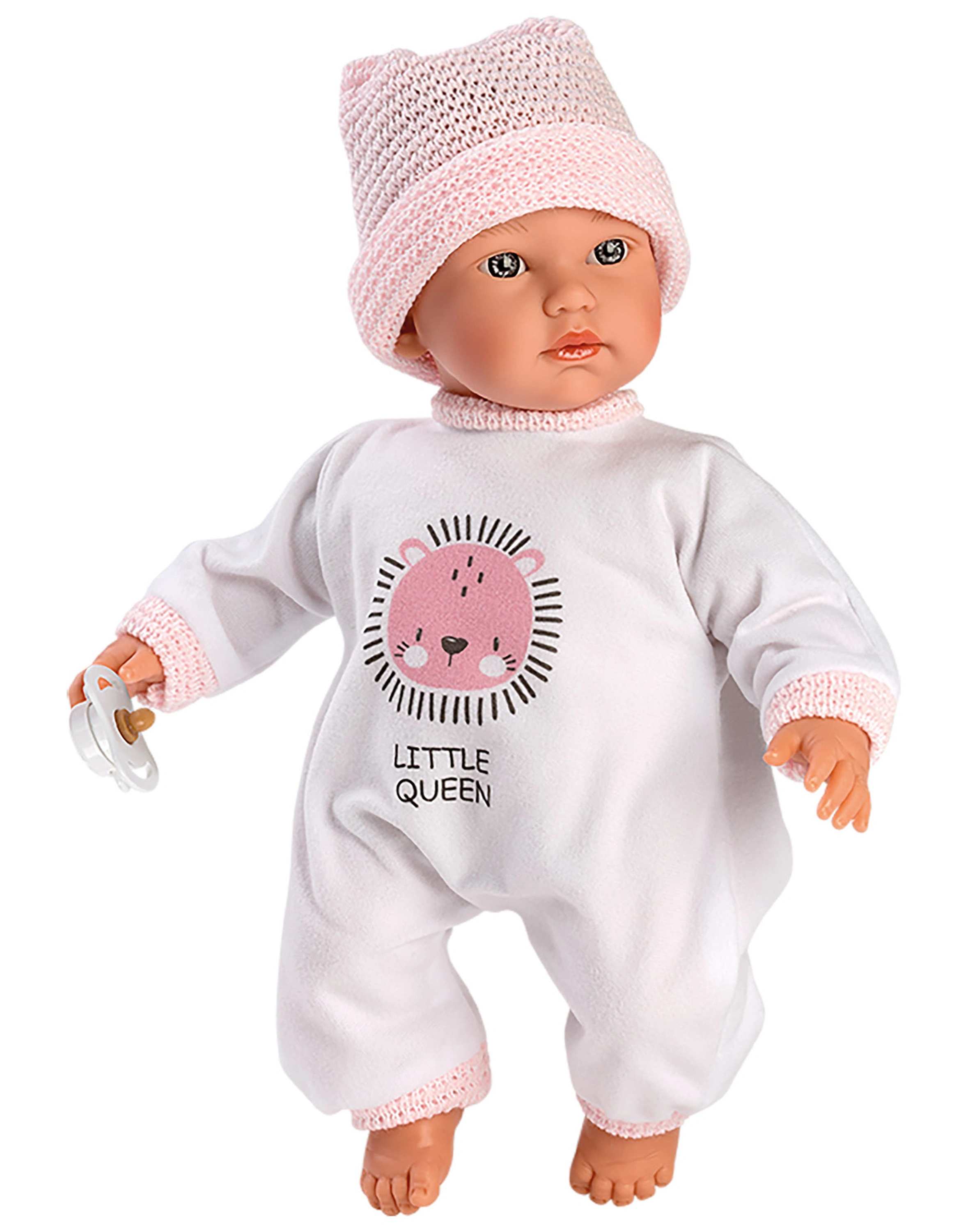Babypuppe CUQUITA (30cm) in weiß/rosa