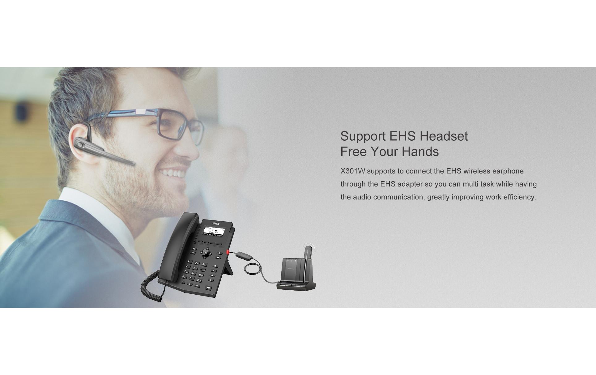 Tischtelefon X301W SchwarzX301W Wi-Fi IP-Telefon der Einstiegsklasse