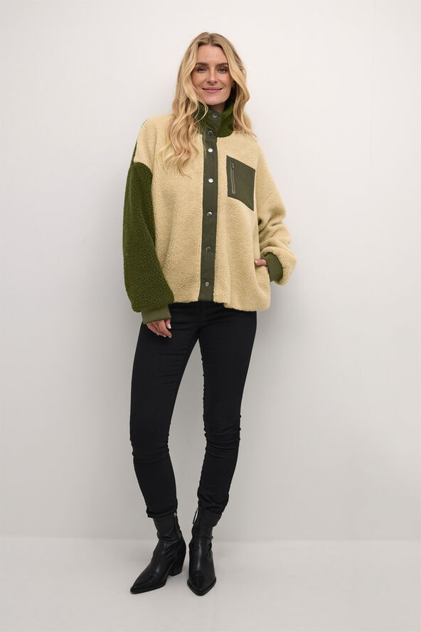 Culture CUtally Teddy Fleece Jacket Olive night