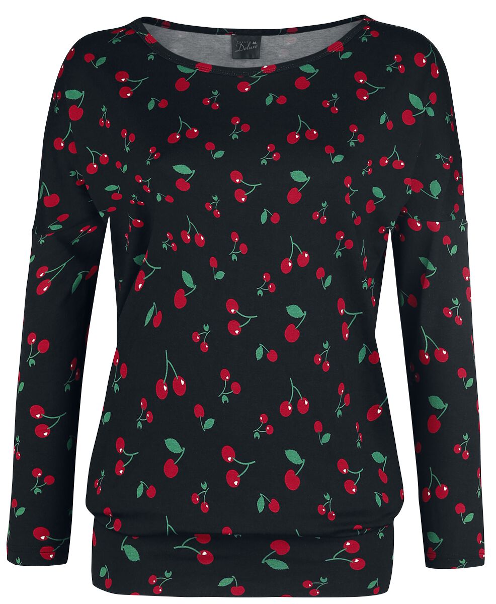 Haut Manches Longues Cerises Ample  | Pussy Deluxe T-shirt manches longues
