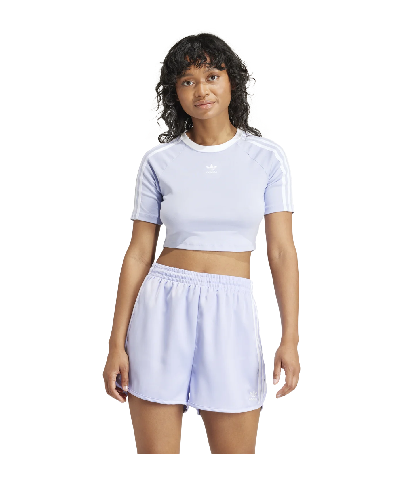 adidas Originals 3-Stripes Baby T-Shirt Damen Lila