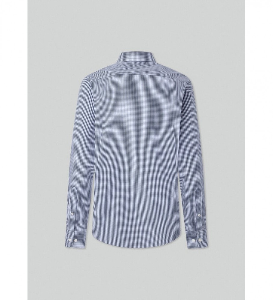 Camisa Hackett Essential Ginham azul