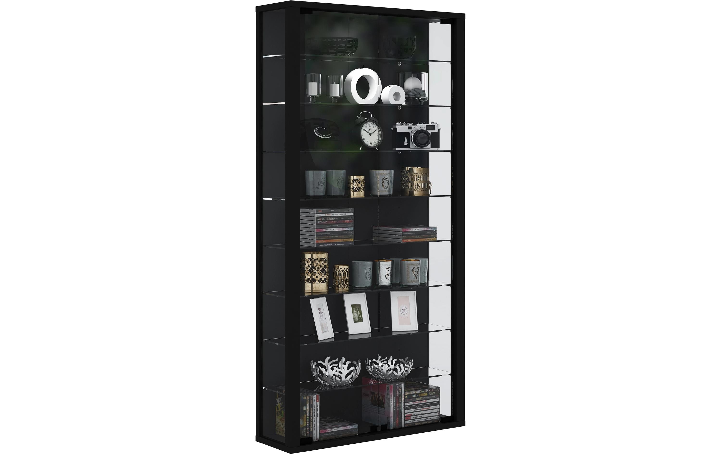 Vitrine Vitrosa Maxi 59 x 114.3 cm, Schwarz<br>Hängevitrine für die Wandmontage