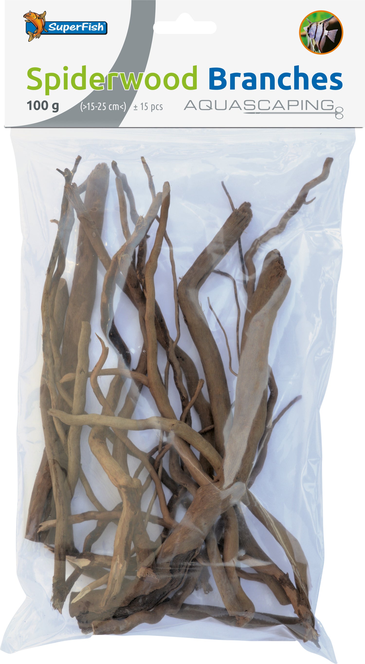 SuperFish aquarium decoratie Spiderwood bruin 15-25 cm 15 stuks