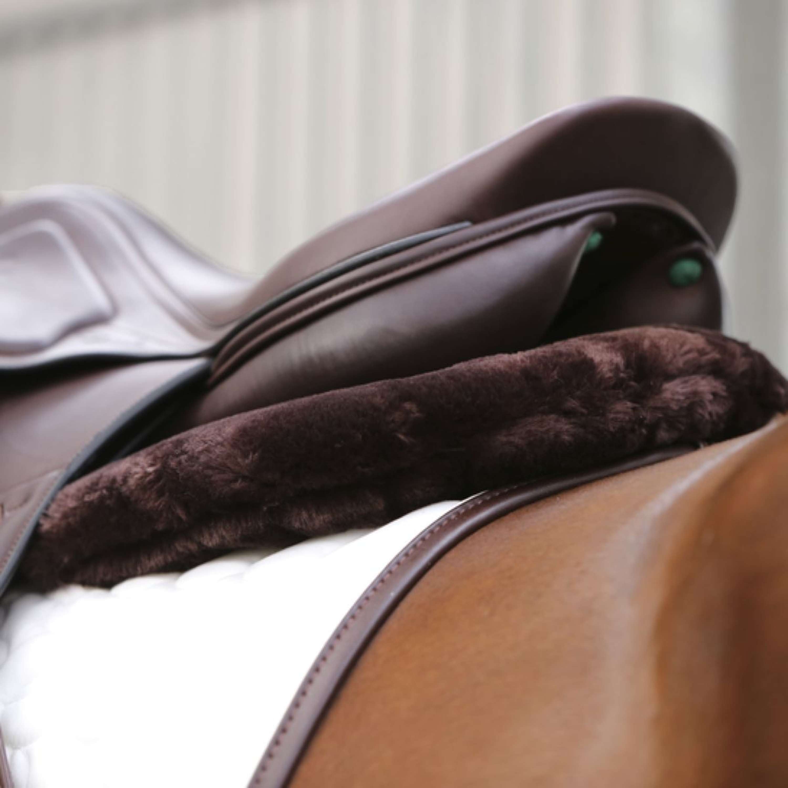 Kentucky Zadelonderlegger Halfpad Anatomic Absorb Sheepskin Bruin/Zwar
