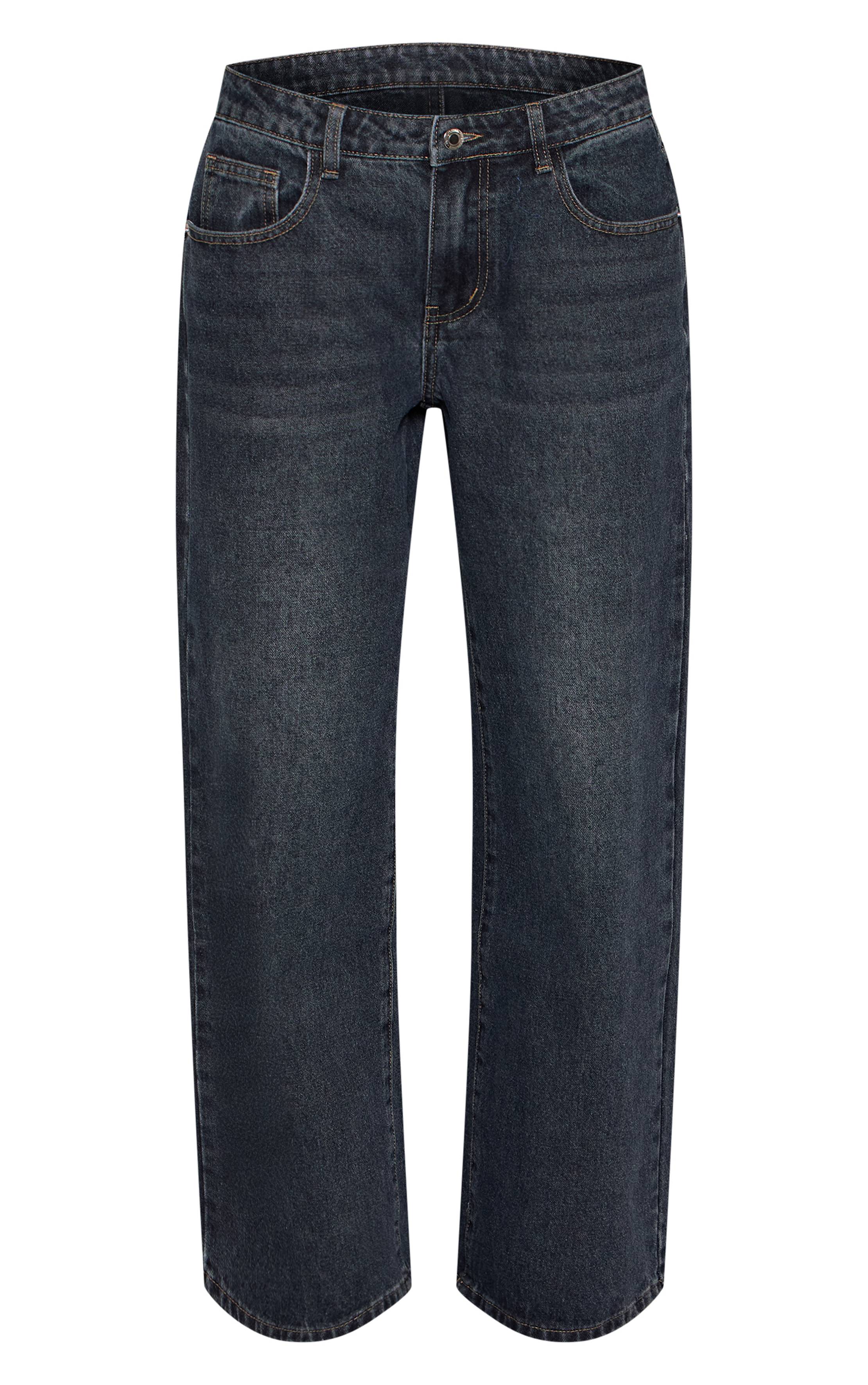 Vintage Bleach Wash Jean Boyfriend Taille Basse À Jambe Large
