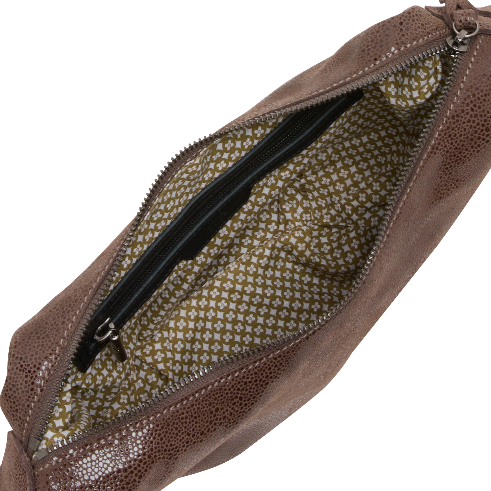 RUBINA - Sac demi lune en cuir | Gris