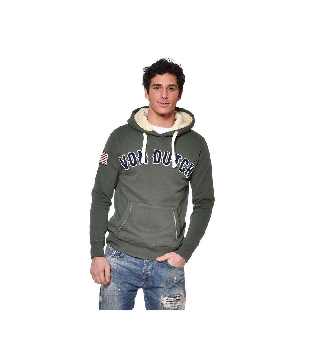 Sweat à capuche doublure sherpa homme Must