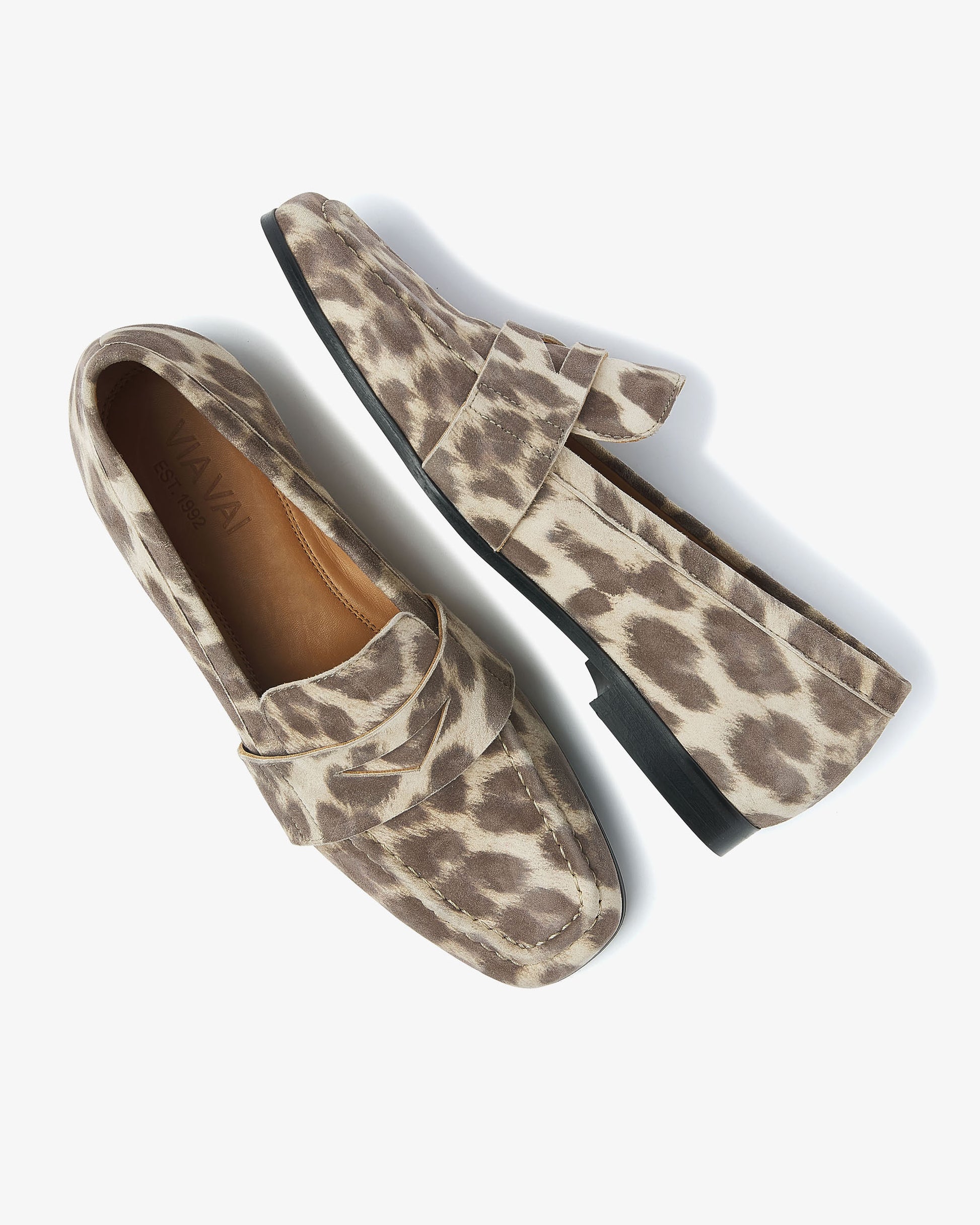VIA VAI luipaardprint dames loafers Chiara Sage