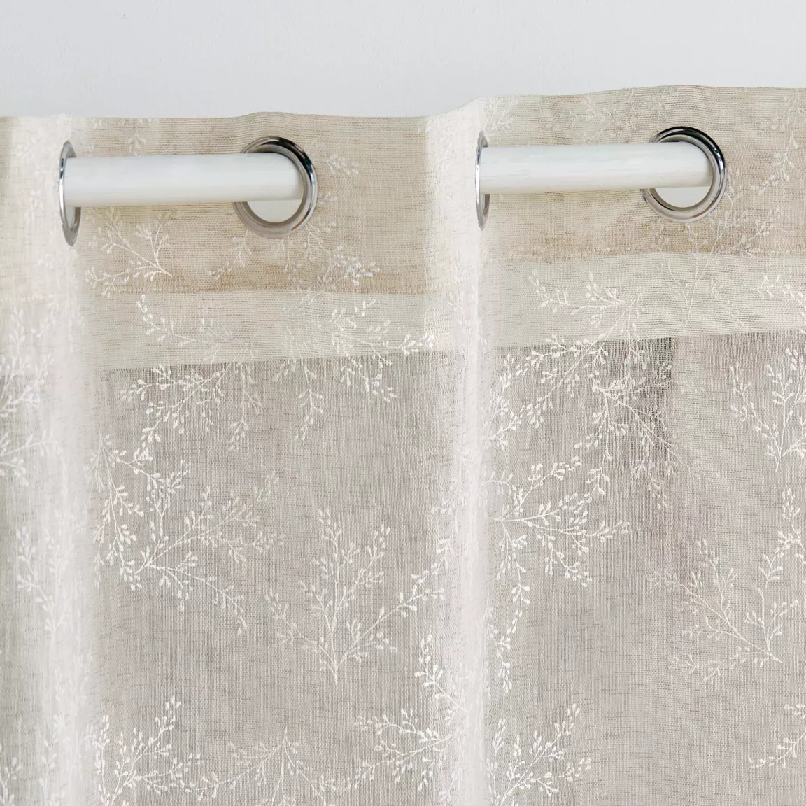 Voilage tissé (140 x 240 cm) Karla Taupe