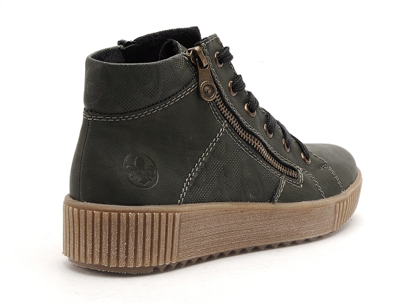 Rieker boots bottine plates femme m6434 kaki