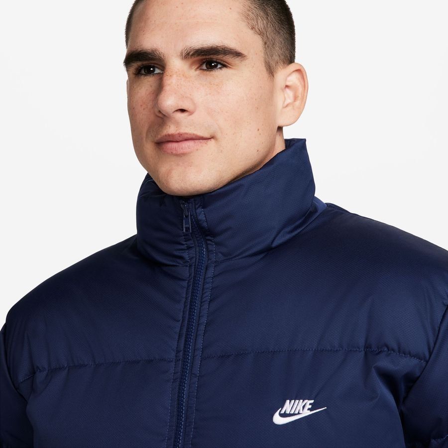 Nike Manteau d'Hiver Therma-FIT Club Puffer - Bleu Marine/Blanc
