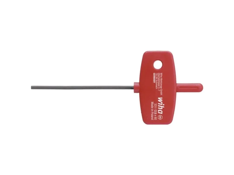 Wiha 00894, L-formet unbrakonøgle, Metric, 1 stk, T-håndtag med kort arm, Krom-vanadium-stål, 1.5 mm