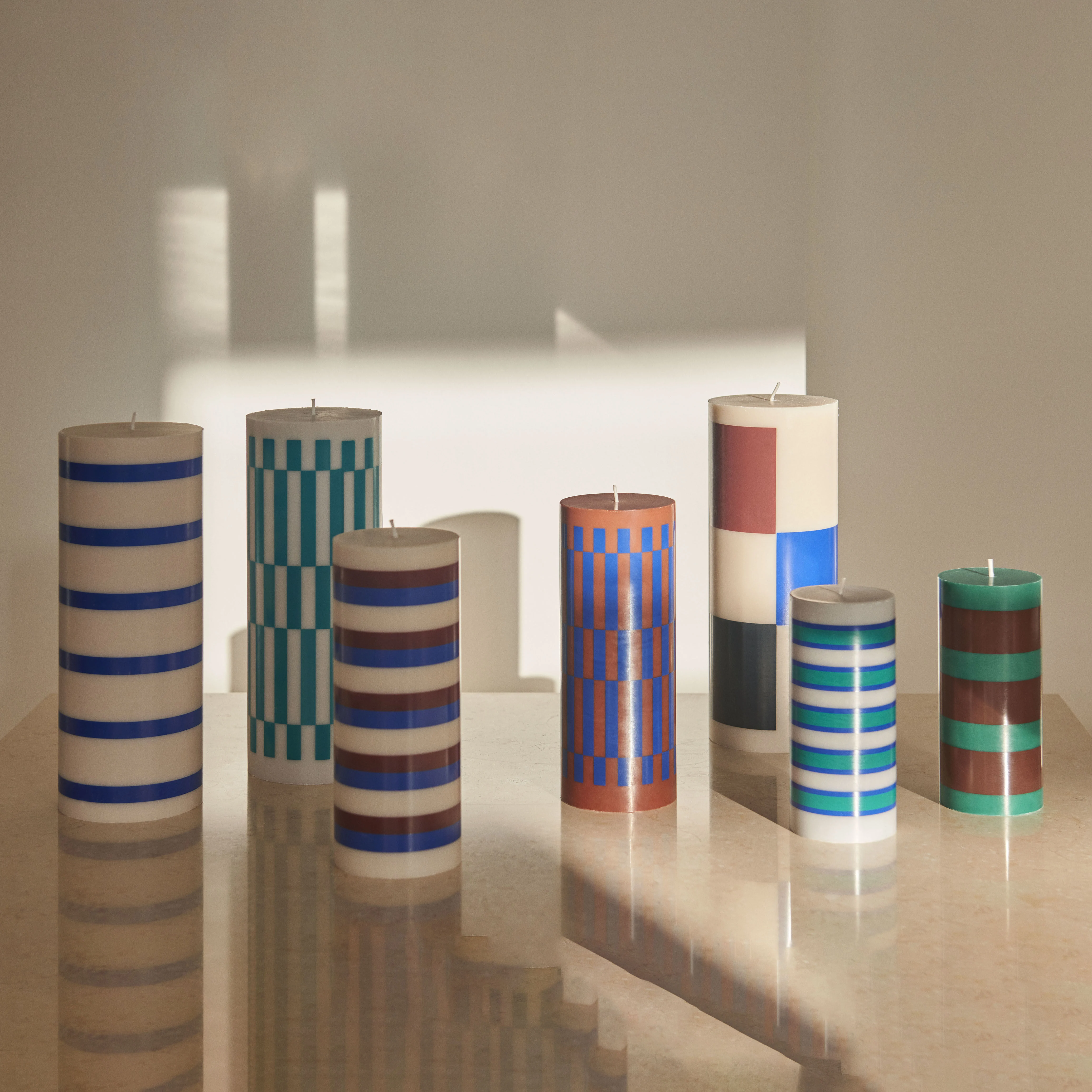 COLUMN - Bougie bloc cire | Multicolore