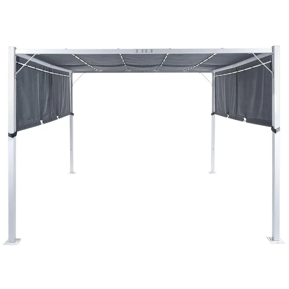 PARGA - Tuinpaviljoen - Grijs/Wit - Polyester