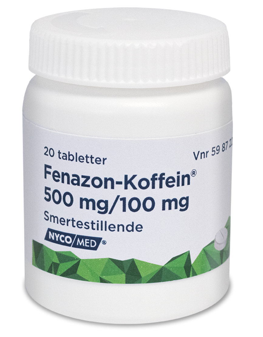 Fenazon-Koffein tabletter 500 mg/100 mg