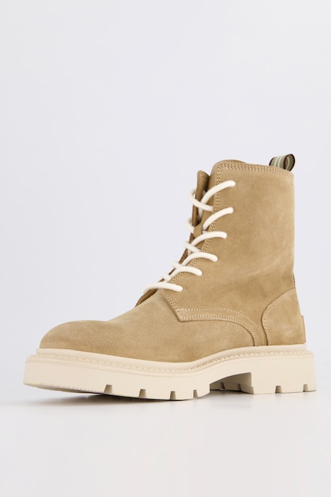 Camel Active, Leder-Stiefeletten, Schnürung, Profilsohle, Komfortweite