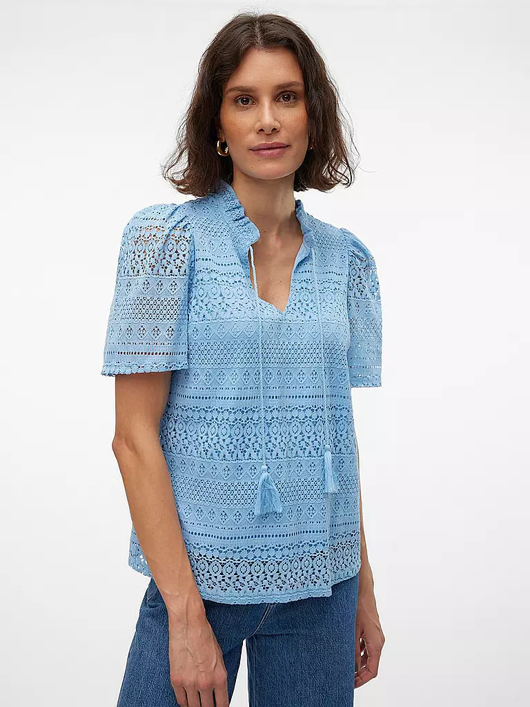 VERO MODA Bluse VMHONEY blau