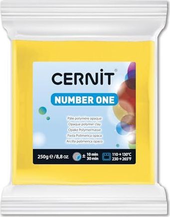 Cernit - Block modelleermassa - Geel - Polymeer - 250 g
