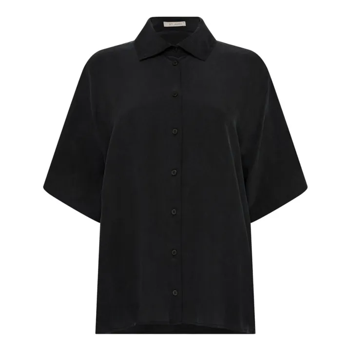 St Agni Chemise Soie | Noir