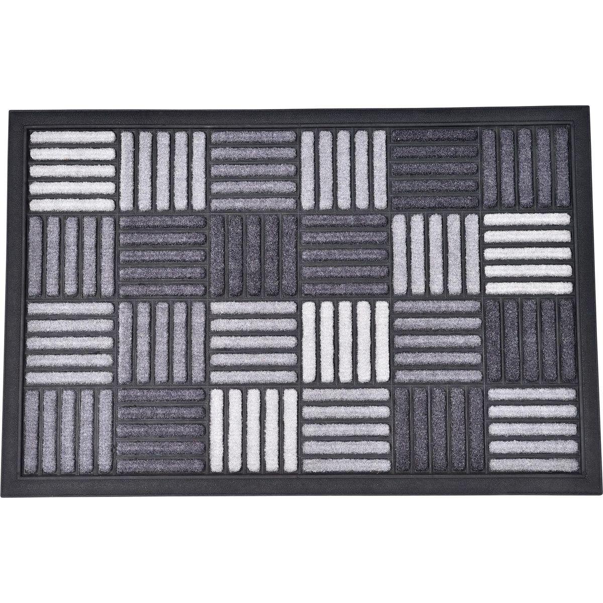 TAPIS CAROLL 40X60CM NYLON CAOUTCHOUC GRIS