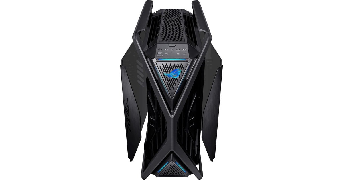 ASUSROG Hyperion GR701 BTF Edition big tower behuizing  (Zwart | 4x USB-A | 2x USB-C | RGB | Tempered Glass)