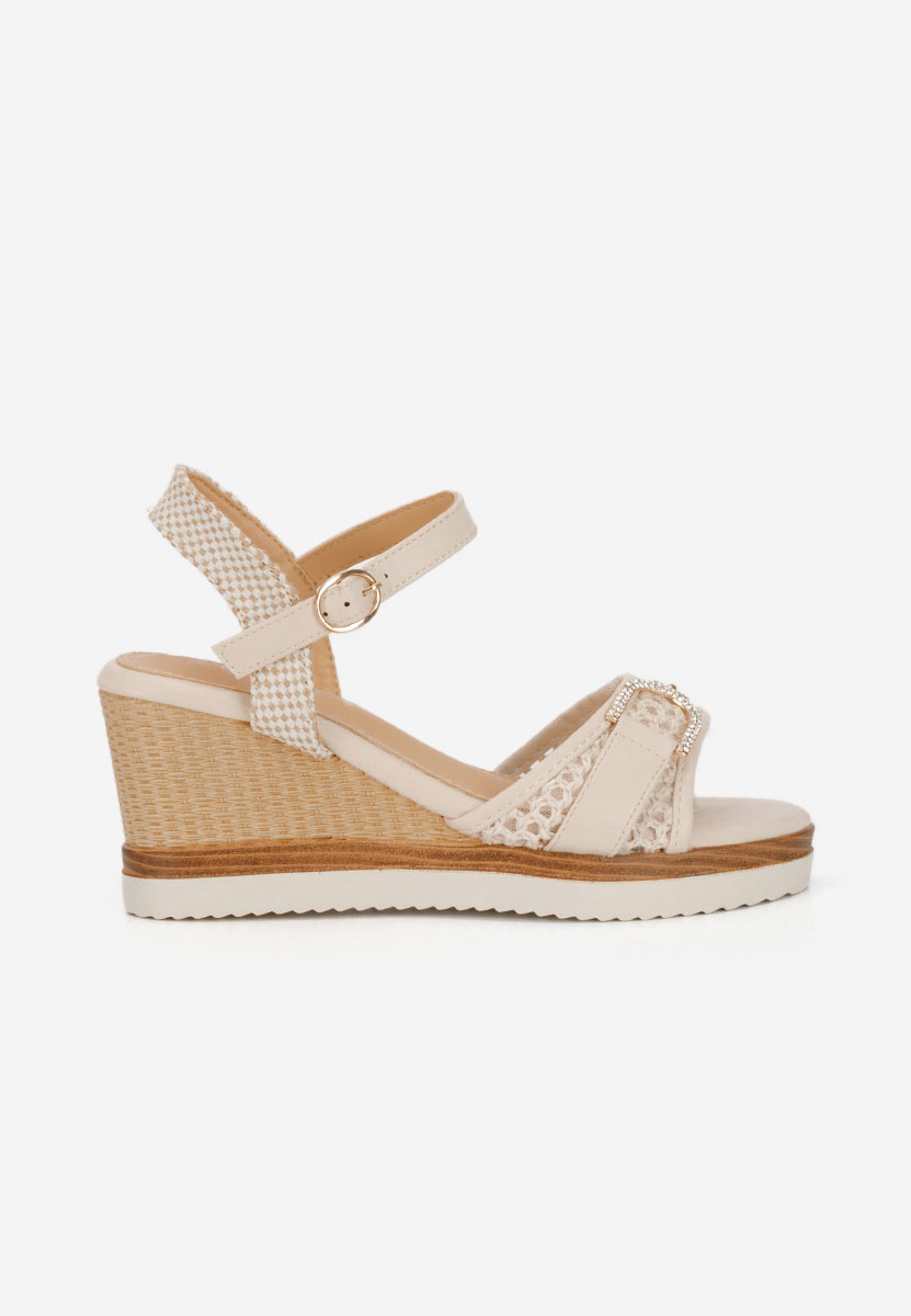 Sandales à plateforme beige Ramiela