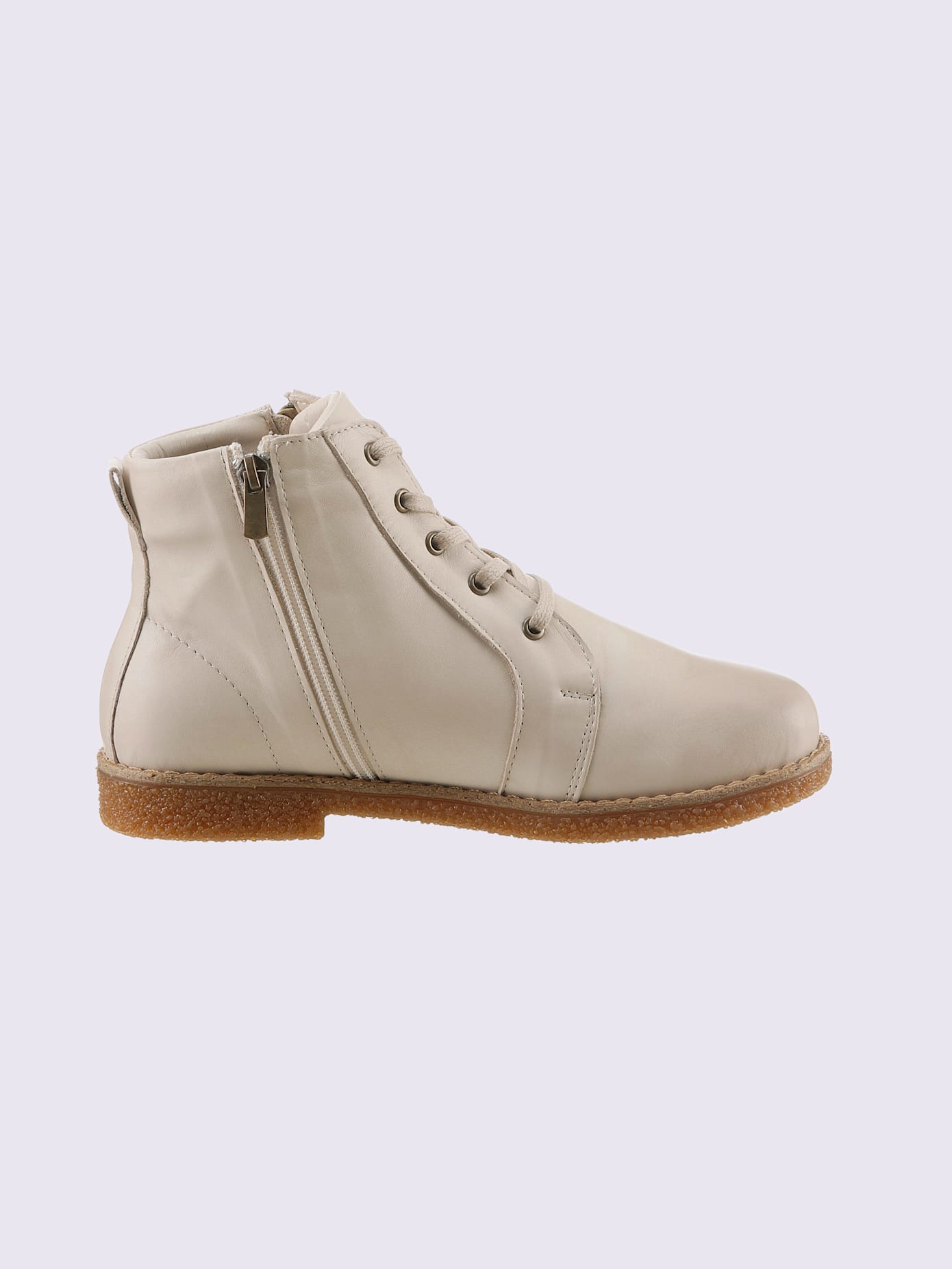 Bottines à lacets cuir nappa de vache