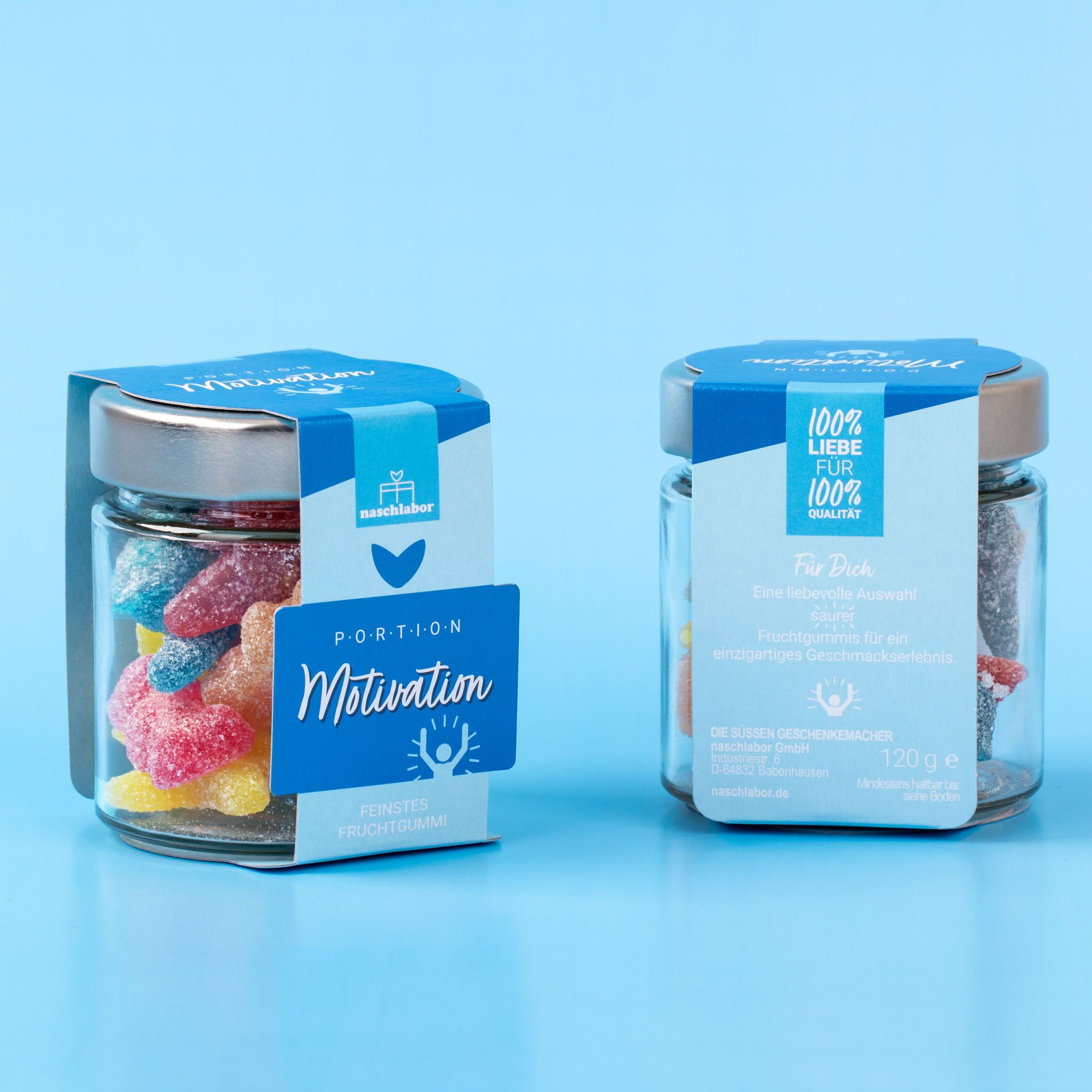 naschlabor 8 Gläser Fruchtgummi Portion Motivation Groß-Verpackung