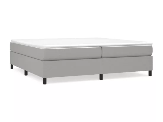Sommier à lattes de lit Gris clair 200x200 cm Tissu